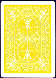 Yellow Deck Bicycle Rider Back Playing Cards